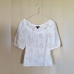 The Limited M white blouse